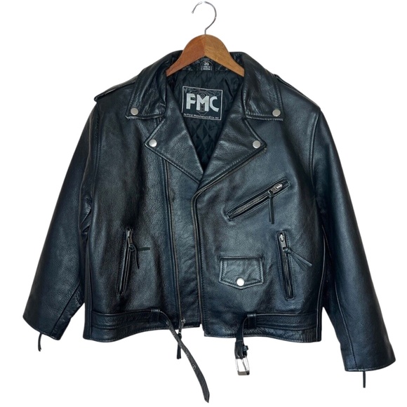 FMC First Manufacturing Company Kid's Leather Biker Jacket - Picture 3 of 5